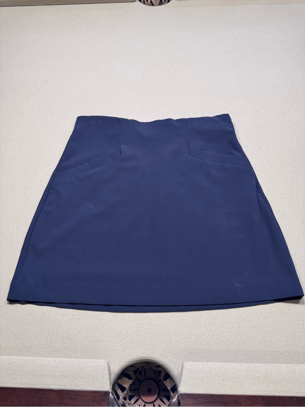 Express Navy Super Soft Twill Stretch Mini Skirt
